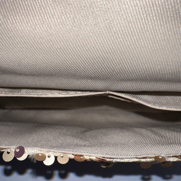 Nicole Miller Gold Mermaid Sequin Chain Strap Crossbody Small Bag Purse NWT - Picture 14 of 14